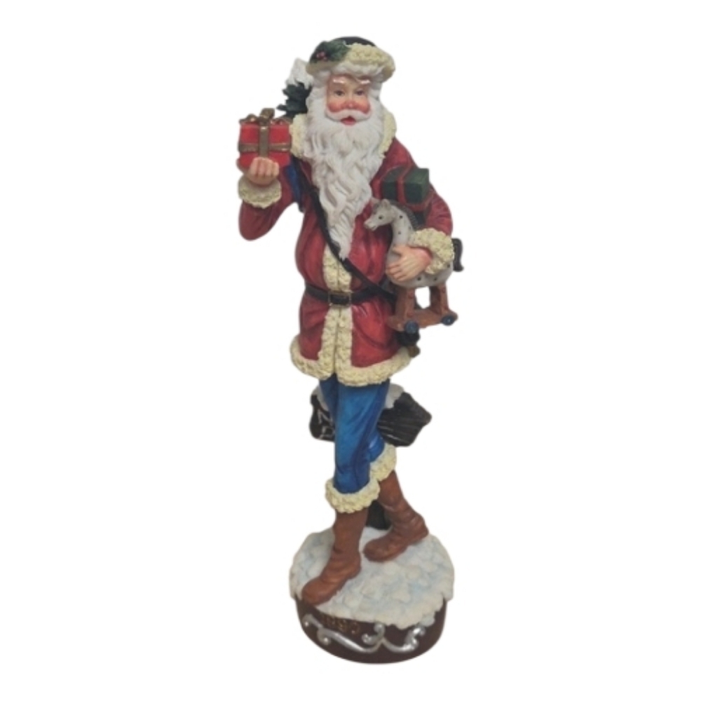 Roman 1890 Santa Claus Figurine in Red and Blue Rare Collectable 1993 Vintage